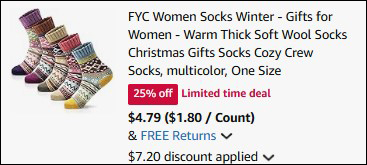 Womens Socks Final Price