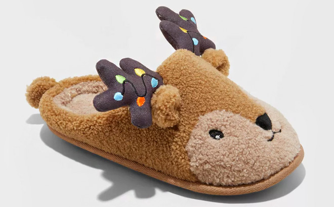 Wondershop Adult Holiday Light up Reindeer Slippers