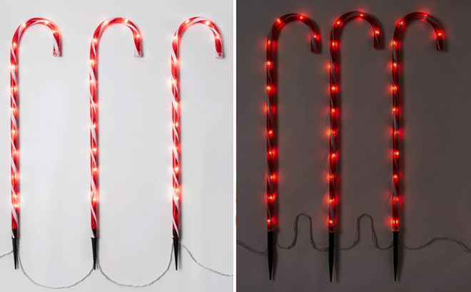 Wondershop Candy Cane Christmas Path Lights