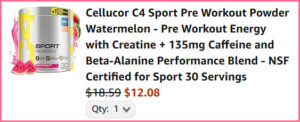 Workout Powder at Checkout