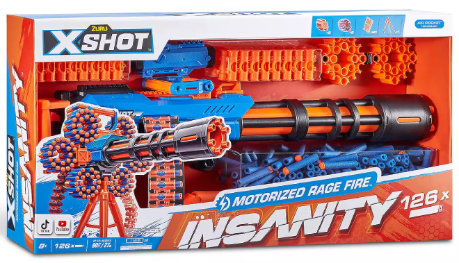 X SHOT Insanity Series Motorized Rage Fire Gatlin Gun