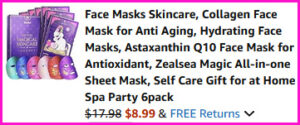 Zealsea Face Masks Checkout Screen