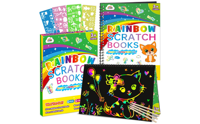 Zmlm Rainbow Scratch Art Set 2 Pack