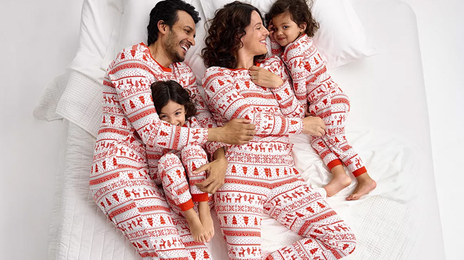 a Family Wearing Jammies For Your Families Matching Pajamas