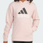 a Kid Wearing Adidas Girls Essentials Graphic Hooded Pullover