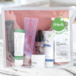 iHerb Korean Beauty Skincare 8 Piece Set on a Counter