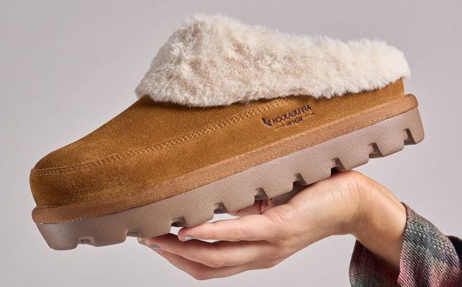 Woman Holding Koolaburra by UGG Tizzey Slipper