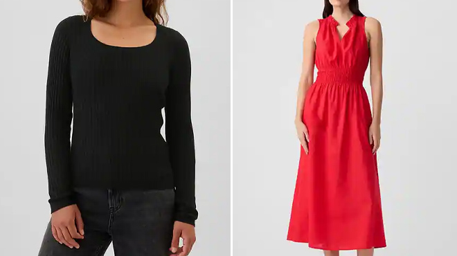 1 GAP Factory Sweater and Maxi Dress