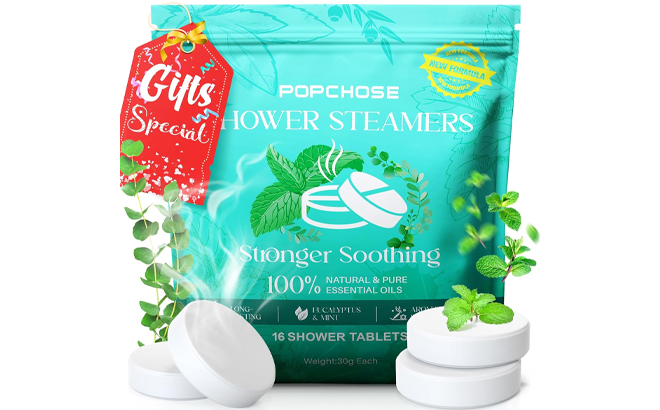 16 Count bag of the Shower Steamers Aromatherapy Tablets