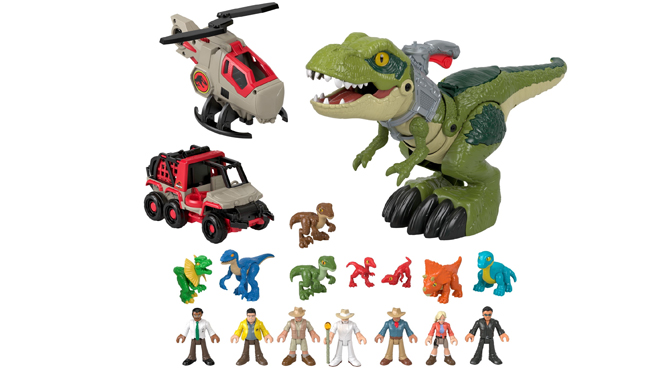 19 Piece Imaginext Jurassic World Playset