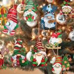 24 Piece Wooden Hanging Ornaments