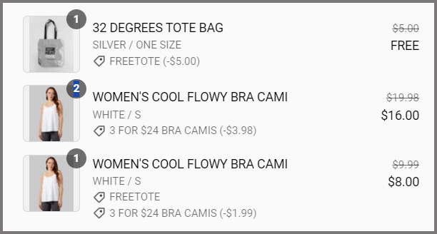 32 Degrees Bra Camis