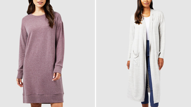 32 Degrees Soft Sweater Knit Crew Dress