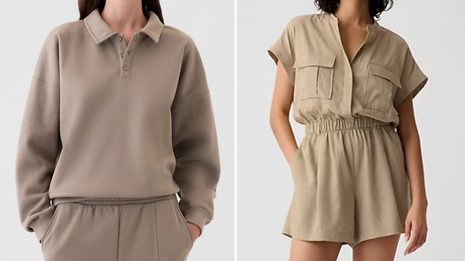 4 Gap Polo Sweatshirt and Romper