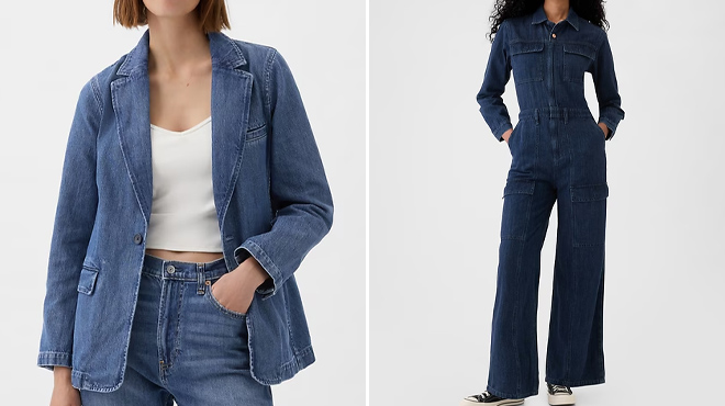 5 Gap Denim Blazer and Cargo Jumpsuit