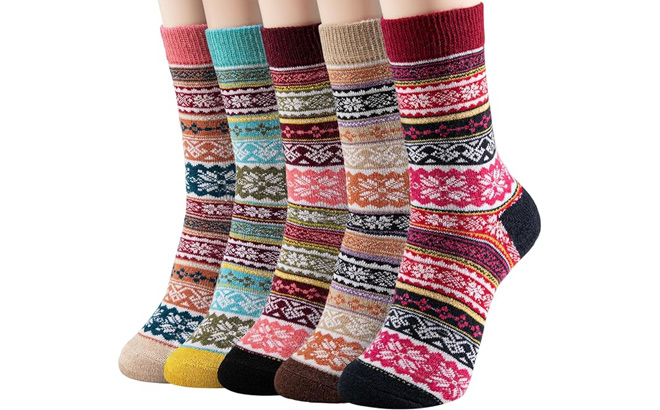 5 Pairs Wool Socks