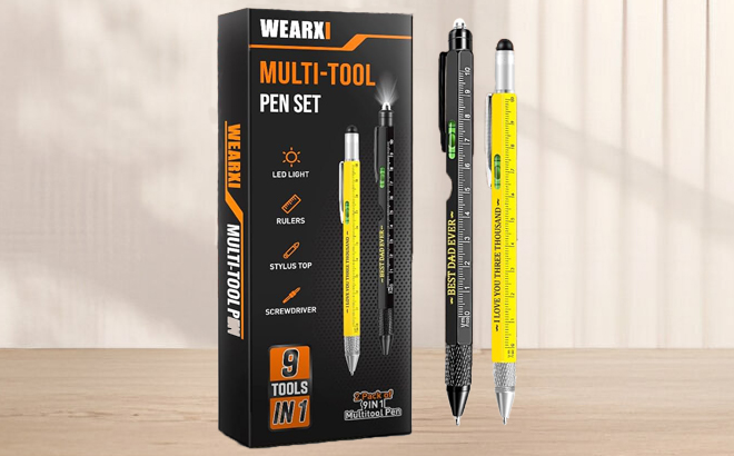 9 in 1 Multitool Pen on a Table