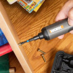 A Person Using a Worx Cordless Screwdriver