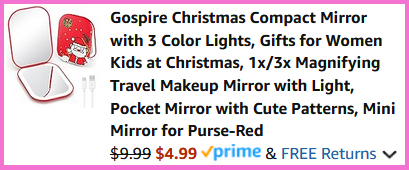 A screenshot of the checkout page for Gospire Christmas Compact Mirror