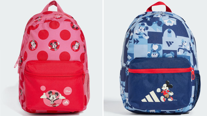 Adidas Disney Minnie Mouse Kids Backpack and Adidas Disney Mickey Mouse Kids Backpack