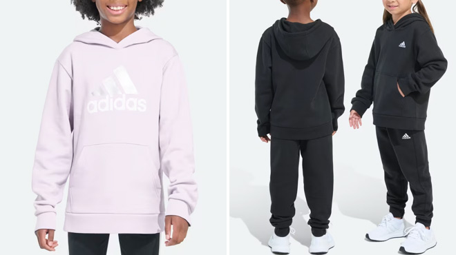 Adidas Long Sleeve Kids Graphic Pullover Hoodie