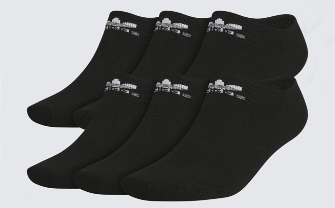 Adidas Trefoil No Show Socks in Black White