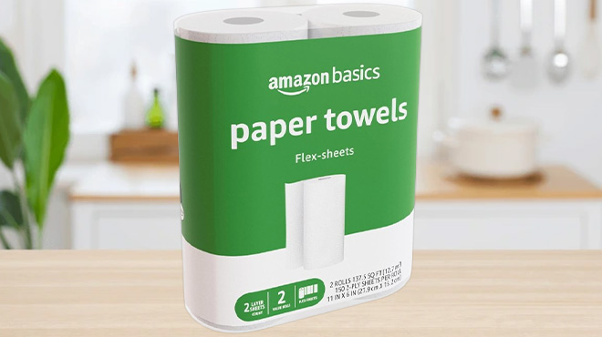 Amazon Basics 2 Rolls Flex Sheets Paper Towels