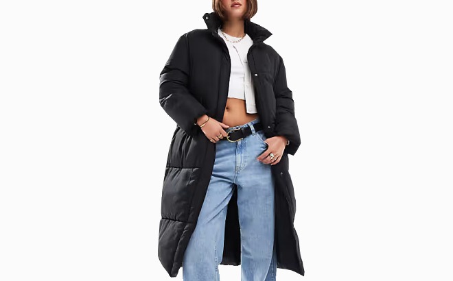 Asos Design Longline Padded Jacket