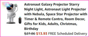 Astronaut Galaxy Projector Starry Night Light at Checkout