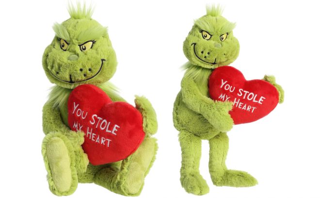 Aurora Whimsical Dr Seuss Stole My Heart Grinch Stuffed Animal