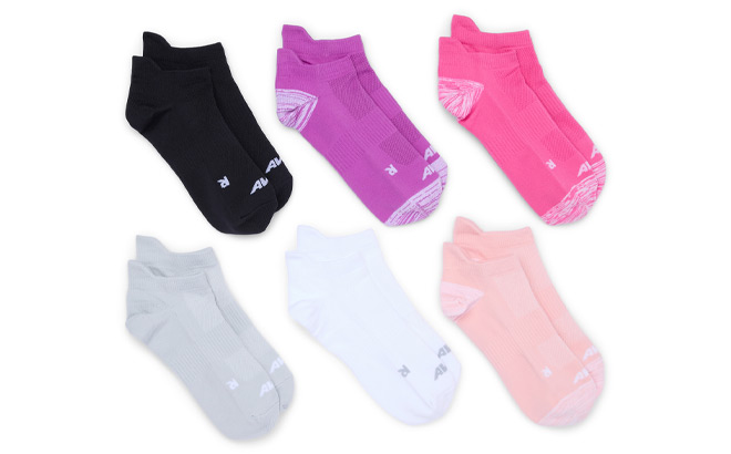 Avia Premium Lightweight Low Cut Socks 6 Pack