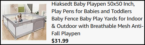 Baby Playpen Checkout