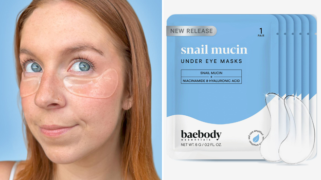 Baebody Snail Mucin Eye Mask 6 Pack