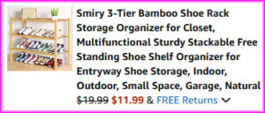 Bamboo Shoe Rack Storage Organizer Checkout Screen