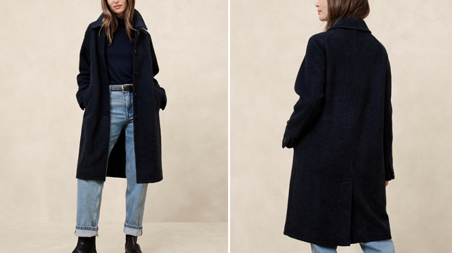 Banana Republic Factory Knit Mac Coat