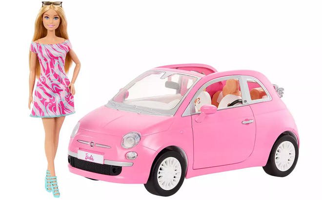 Barbie Doll Fiat 500 Vehicle Play Set