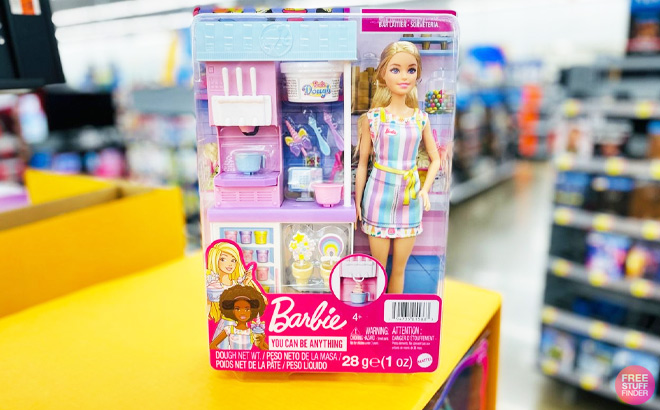 Barbie Ice Cream Shop Set with Blonde Fashion Doll