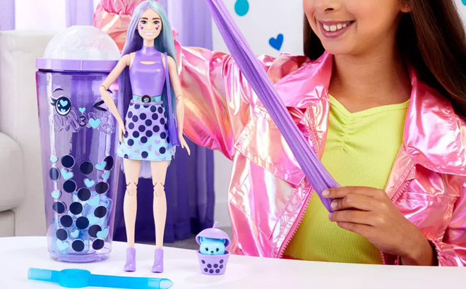 Barbie Pop Reveal Boba Series Doll Set Taro Milk