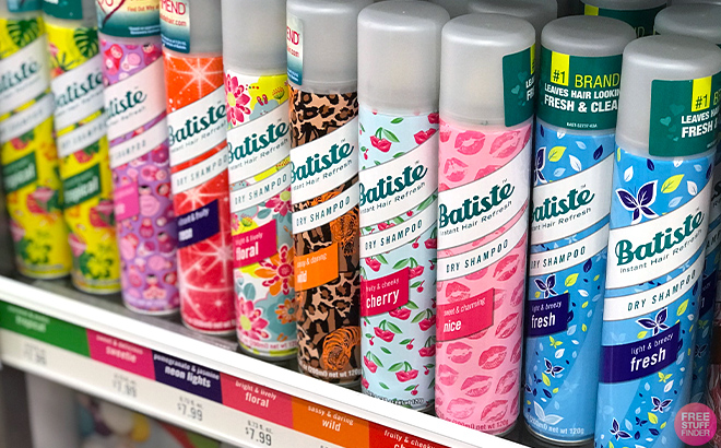 Batiste Dry Shampoos in shelf