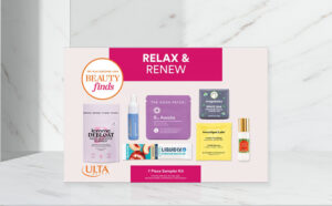 Beauty Finds by ULTA Beauty Relax Renew Set on the Table