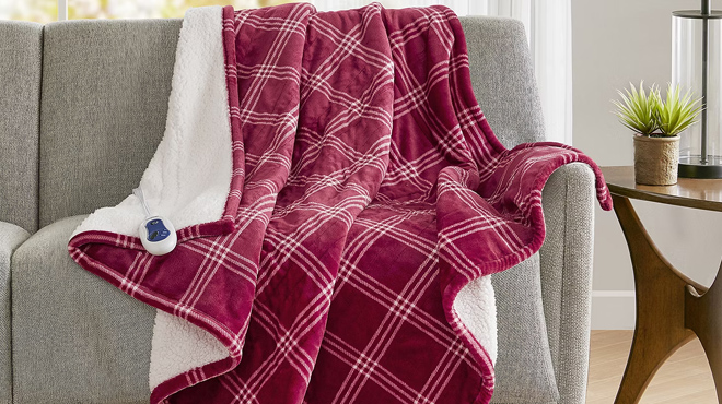 Beautyrest Sherpa Heated Electric Throw