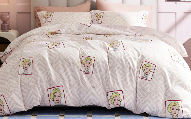 Bedsure x Marilyn Monroe 3 Piece King Duvet Cover