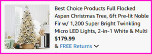 Best Choice Products Christmas Tree Checkout Screen