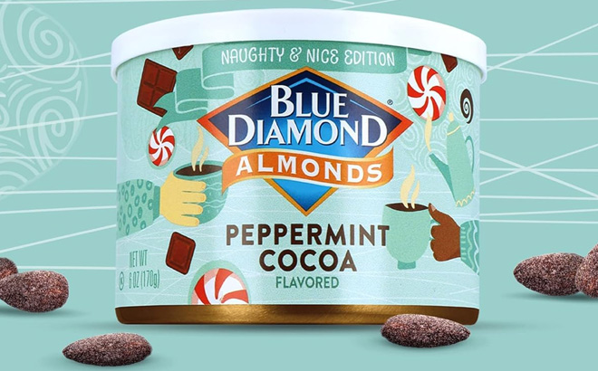 Blue Diamond Almonds in Peppermint Cocoa Flavor