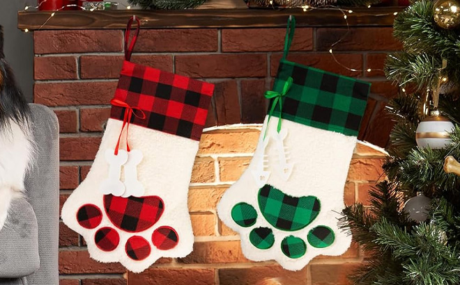 Buffalo Plaid Christmas Pet Stocking