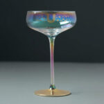 Camille Monogram Coupe Glass on the Table