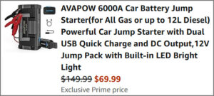 Car Battery Jump Starter at Checkout