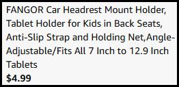 Car Headrest Mount Holder Order Summary