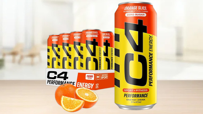 Cellucor C4 Performance Energy Drink12 Pack in Orange Slice