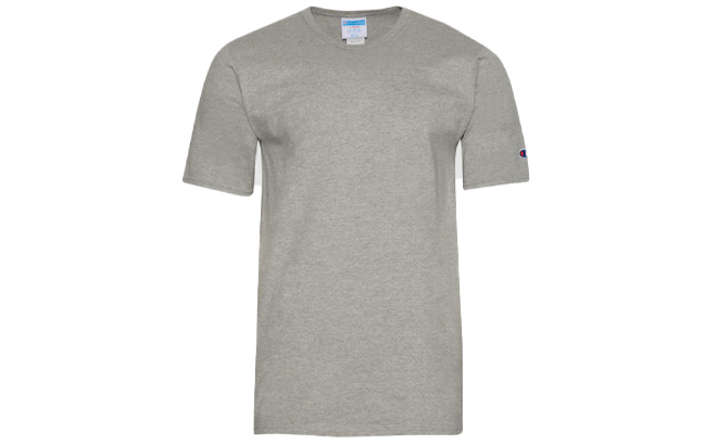 Champion Mens Blank T Shirt in Gray